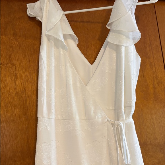Lulu's White Asymmetrical Ruffle Dress - Picture 4 of 4
